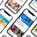 Mobile phones showing the FNB Sync app