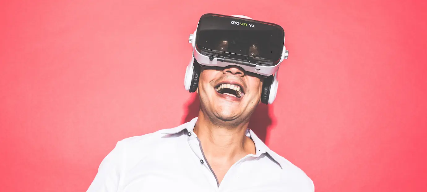 Man wearing a VR headset