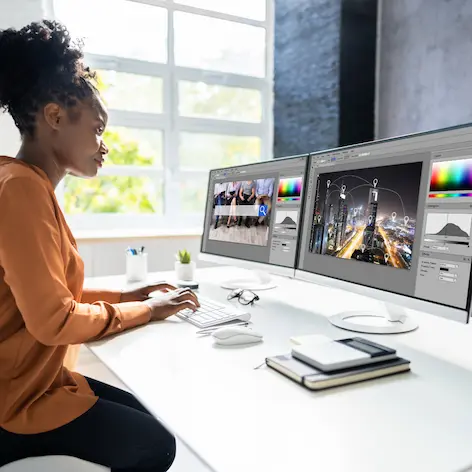 Woman web designer